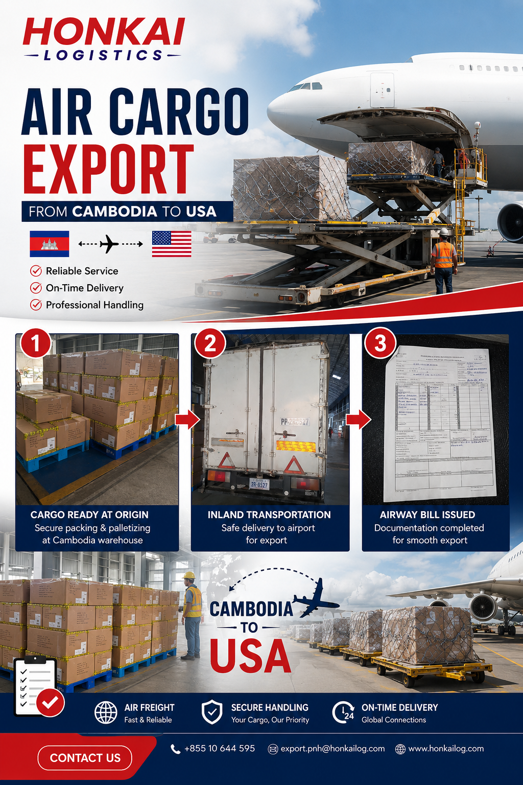 HONKAI Air Cargo Export from Cambodia to USA