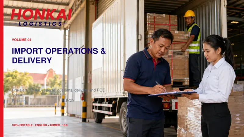 United States destination delivery team checking received cargo